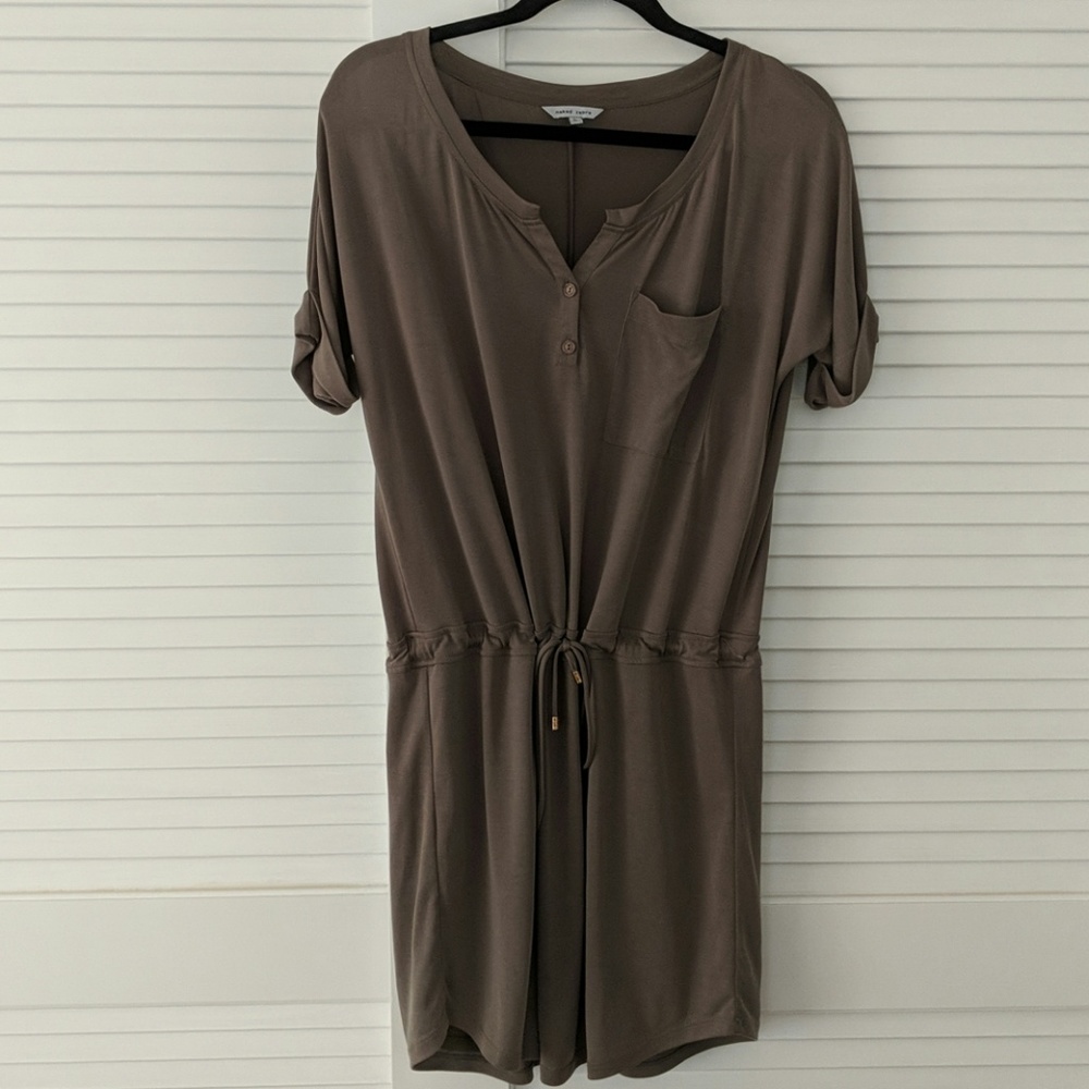 Naked zebra tie waist shift dress